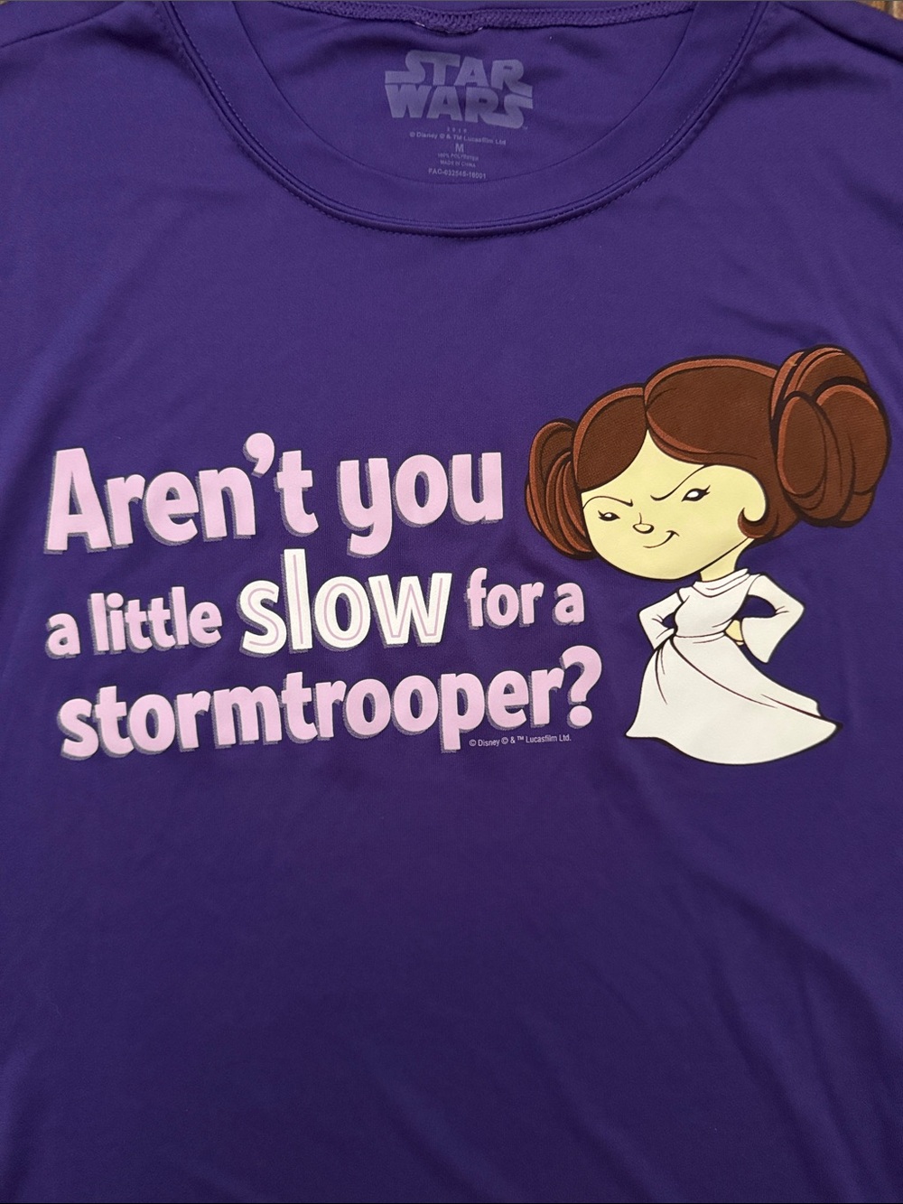 RunDisney Princess Leia Aren’t you a little slow for a Stormtrooper Top-Medium